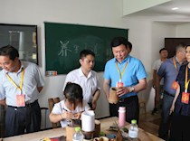 视察全区残疾人工作